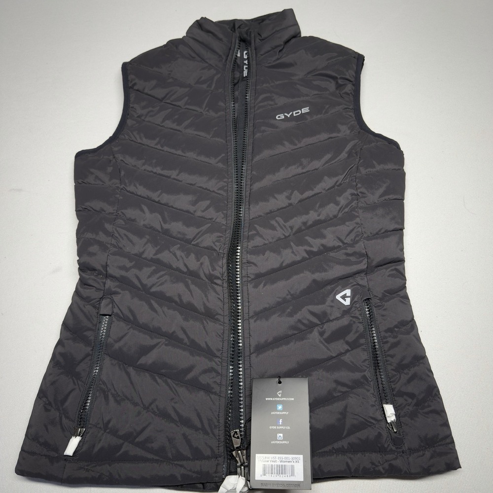 Gyde Women's Khlone Heated Vest XS Full Zip Black NO‎ BATTERY New NWT Outdoor